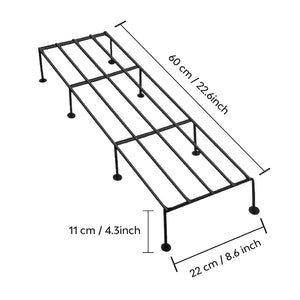 Rectangular plant stand with dimensions