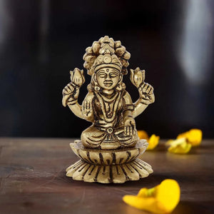 Kamal Lakshmi Idol |Pure Brass | Antique Finish