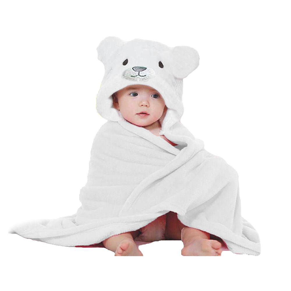 Fleece Baby Blanket with Hood