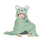 Green Fleece Baby Blanket with Hood