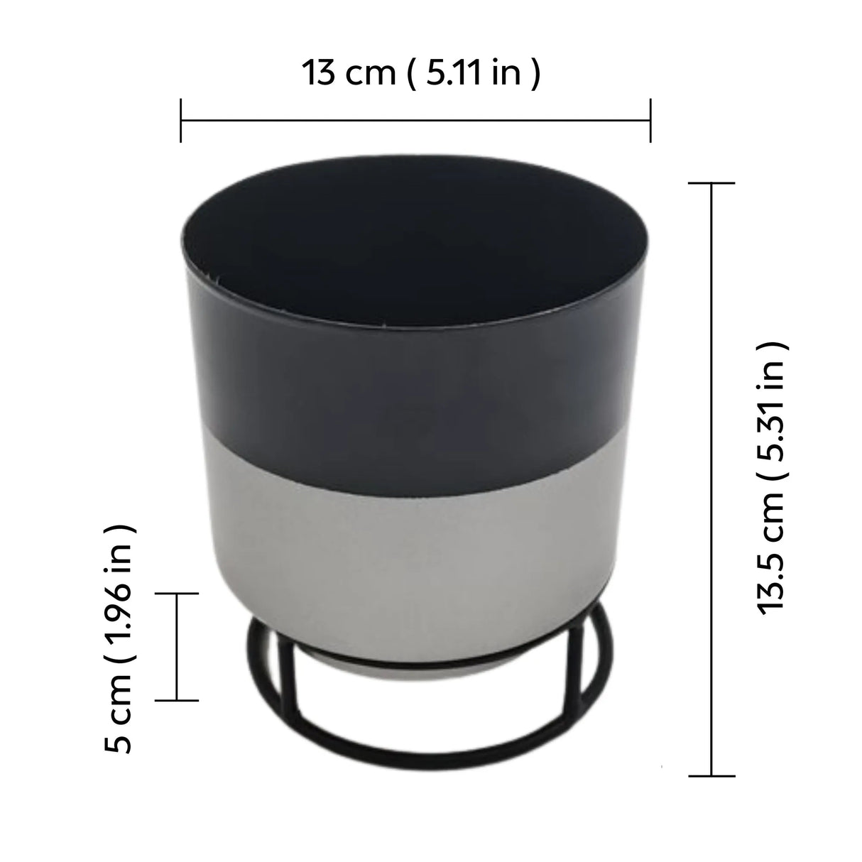 Dual Tone Metal Planter