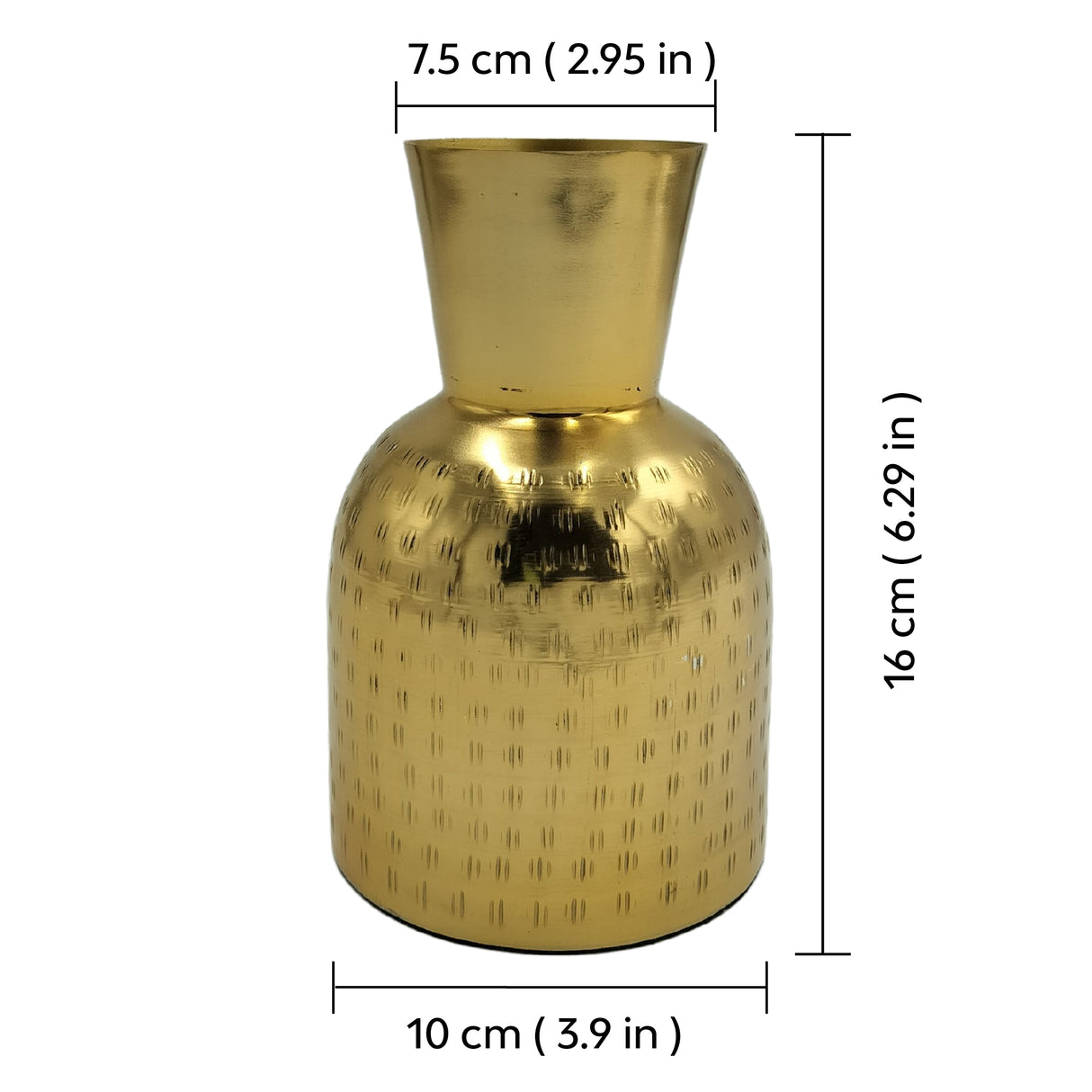 4 inch gold vase