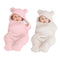 3-in-1 Hooded Baby Blanket Wrapper with Velcro lock - Set of 2