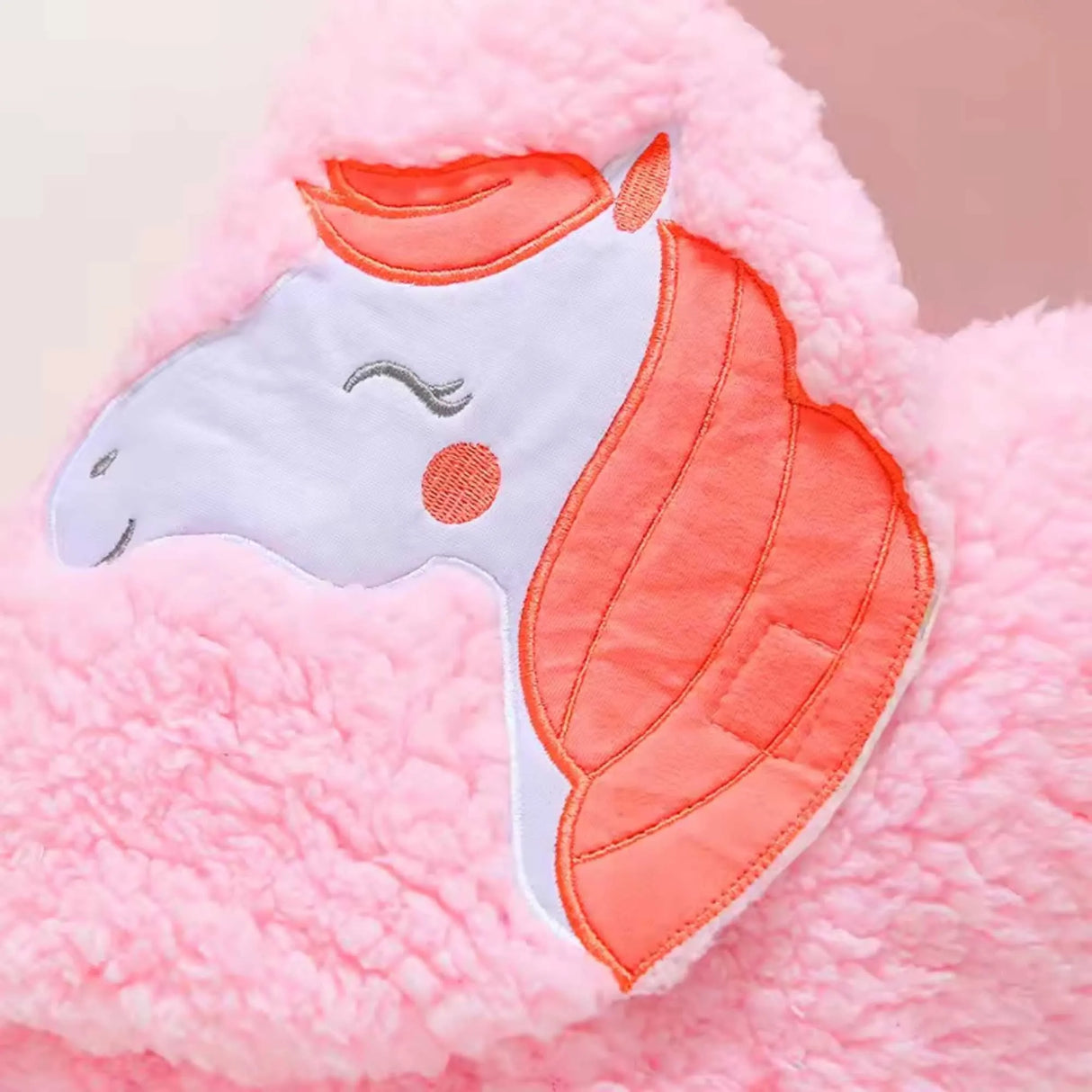 3-in-1 Unicorn Hooded Baby Blanket Wrapper with Velcro lock