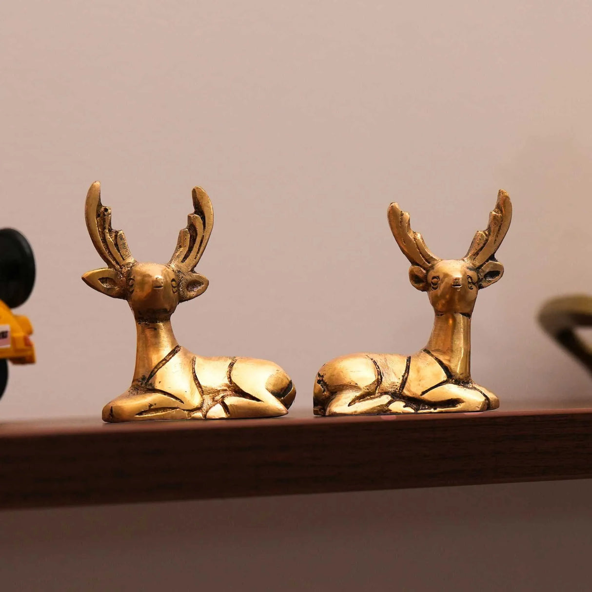 Lucky Antlers |  Small Metal Tray and Brass Deer