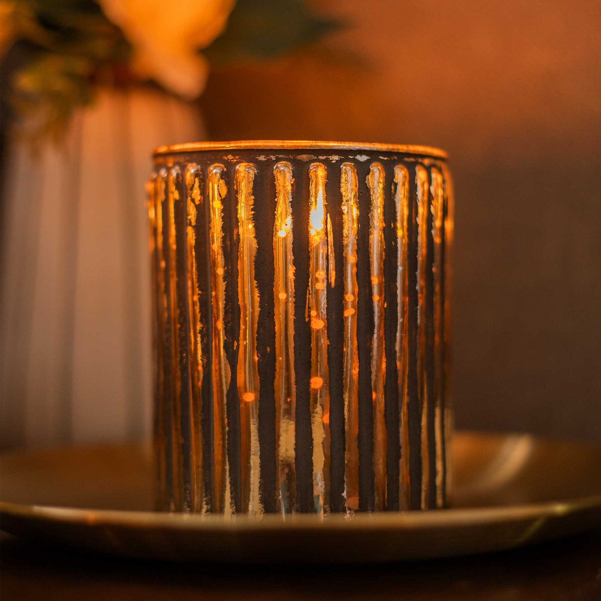Fluted design candle