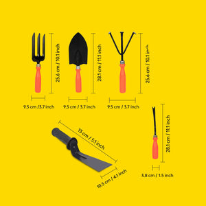 Tools for garden with dimensions