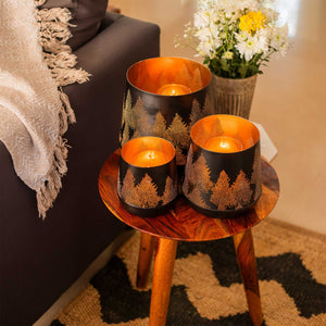 Open candle holder for decor