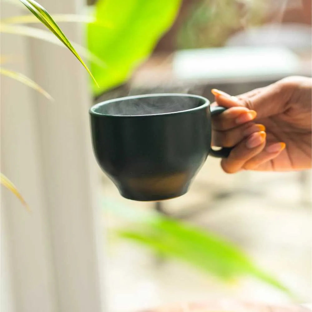 Ring Handle Ceramic Cup  | Set of 2