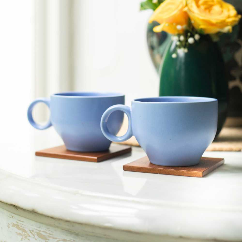 Ring Handle Ceramic Cup  | Set of 2