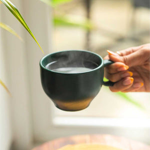 Ring Handle Ceramic Cup  | Set of 2