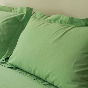 pure cotton solid green pillow cover