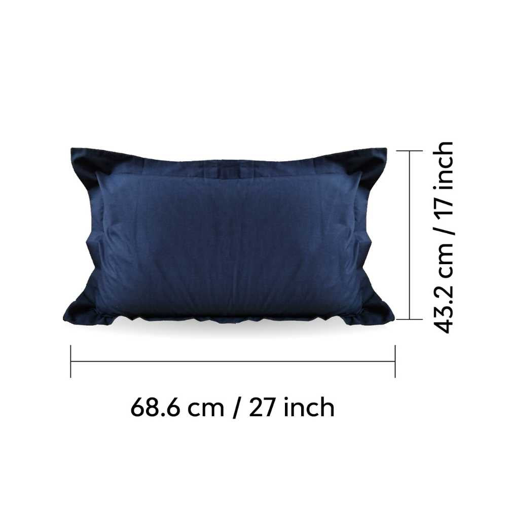 large size blue pillow cover set of 2