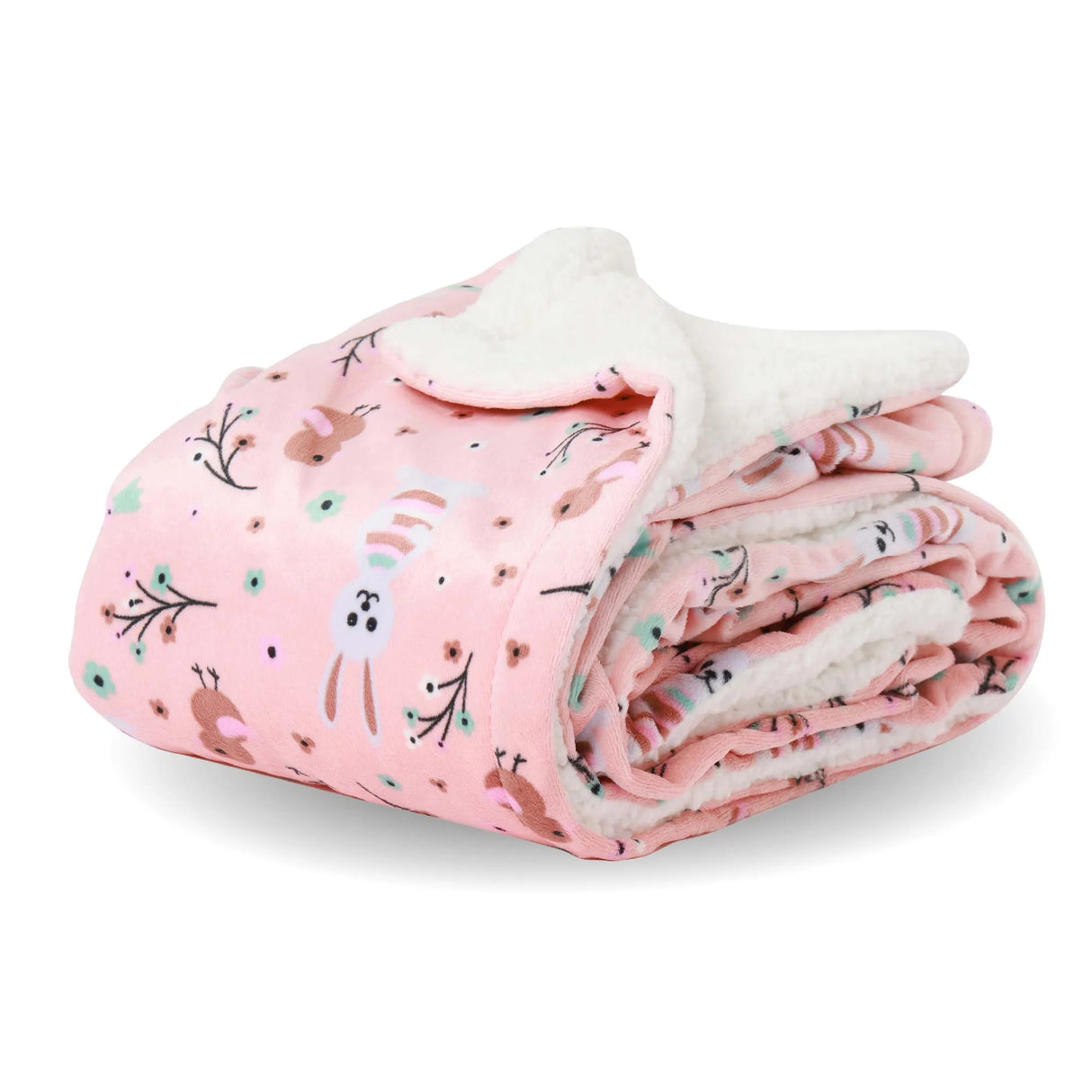 Reversible Printed Fleece Baby Blanket