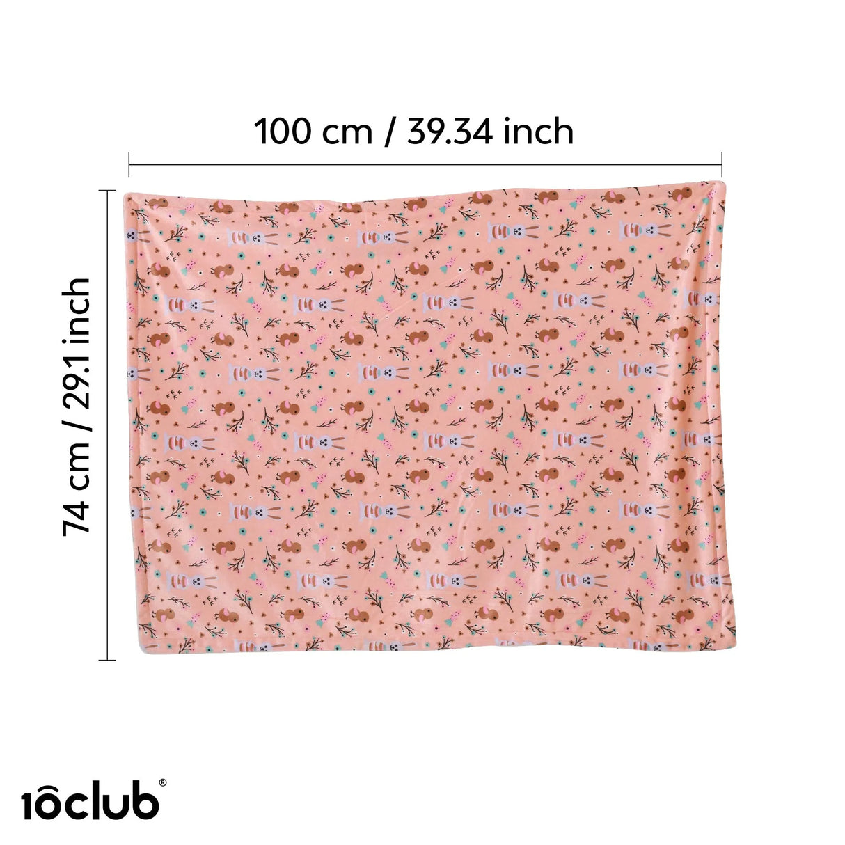 Reversible Printed Fleece Baby Blanket