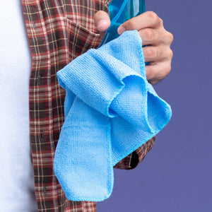 Blue super soft cleaning cloth