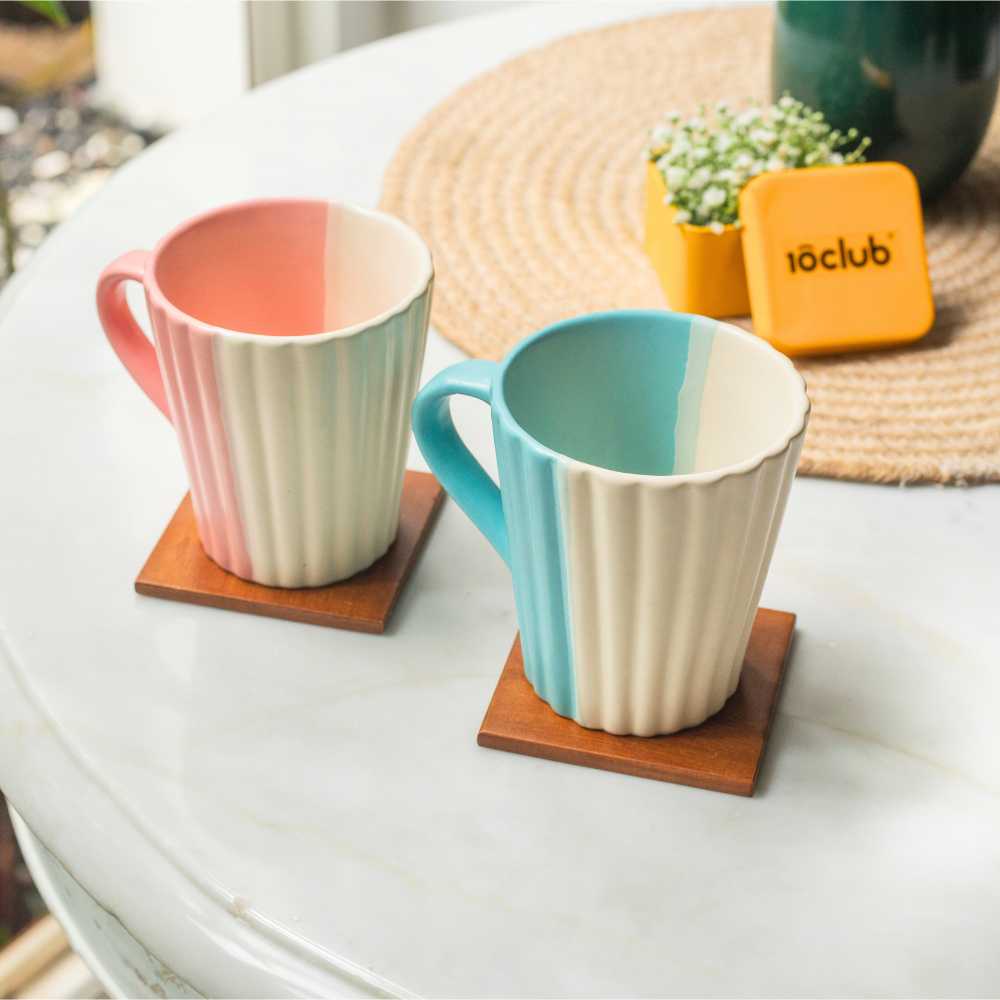 Dual Toned Ceramic Mug | Set of 2