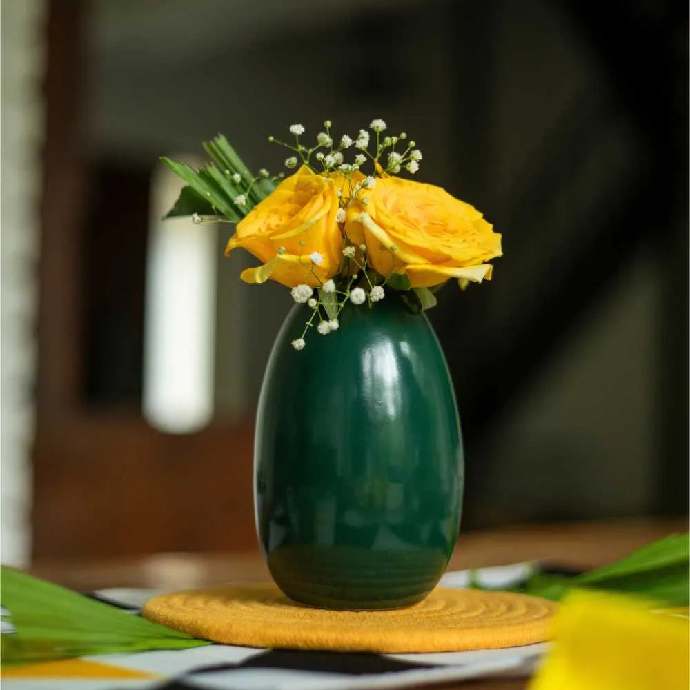 Oval Ceramic Table Vase