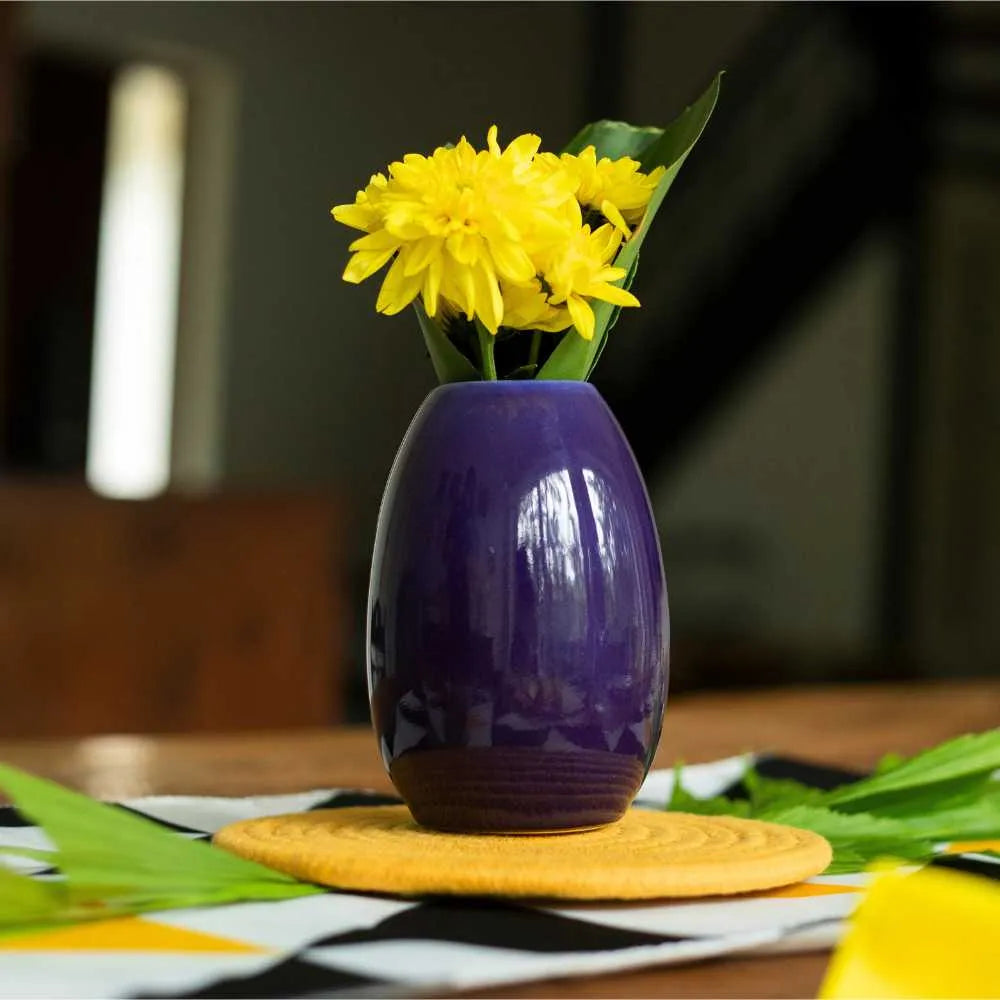 Oval Ceramic Table Vase