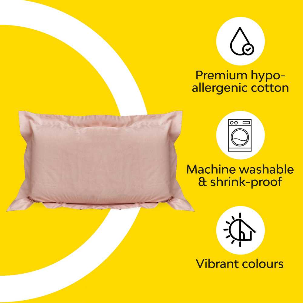 100% pure cotton peach pillow cover