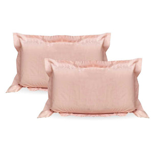 Set of 2 peach cotton pillow cover