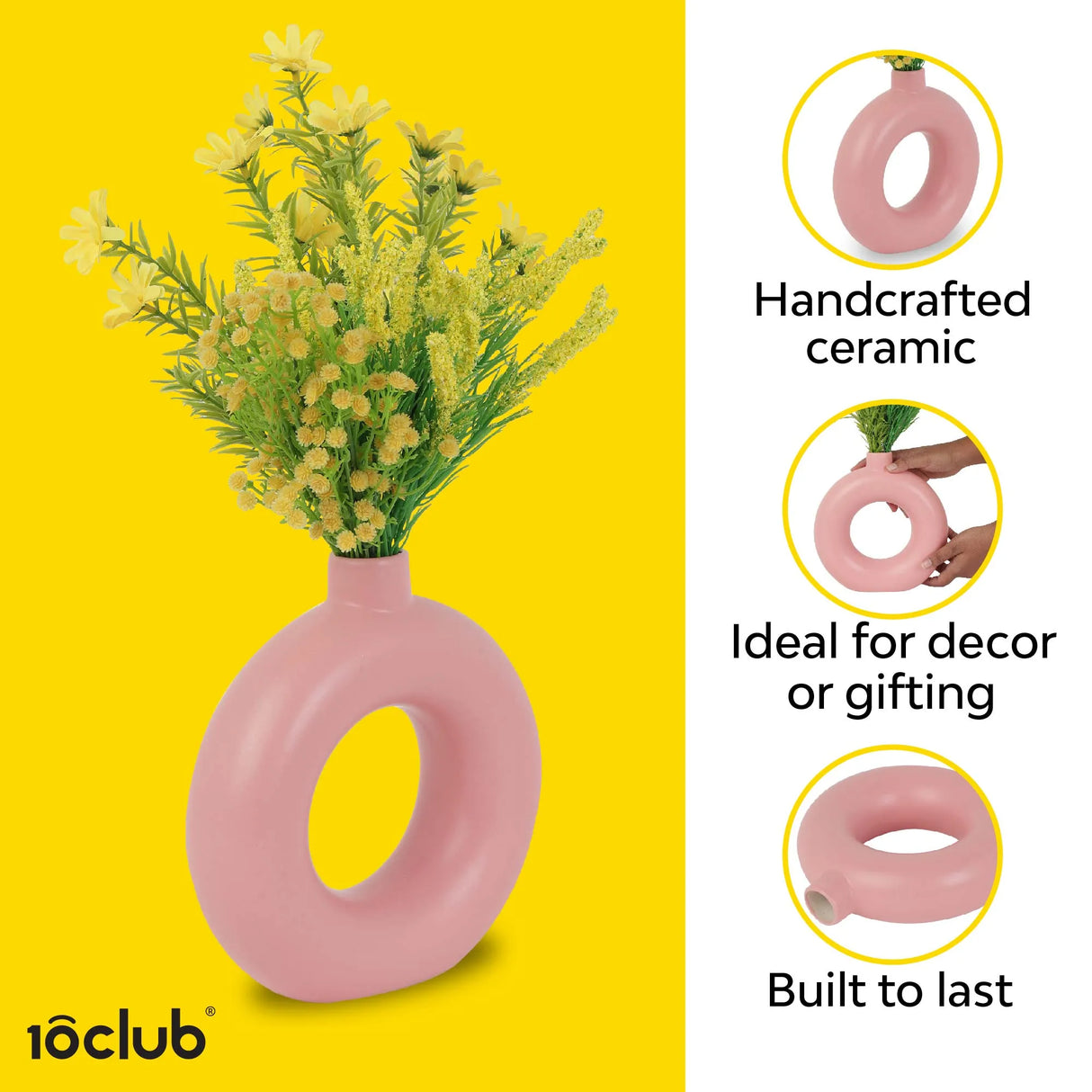 Ceramic Donut Vase | Set of 2