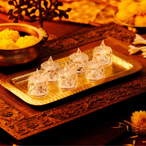 Set of 6 battery operated diya lights