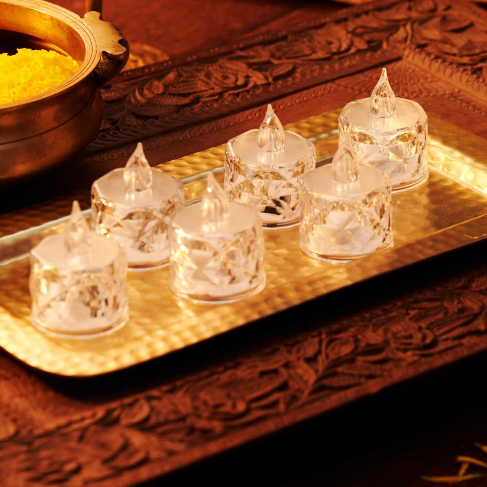 Transparent diya lights 