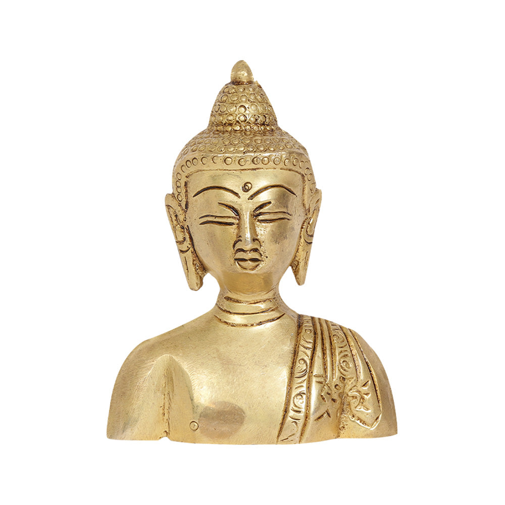 Buddha Showpiece 100% Pure Brass Antique Finish