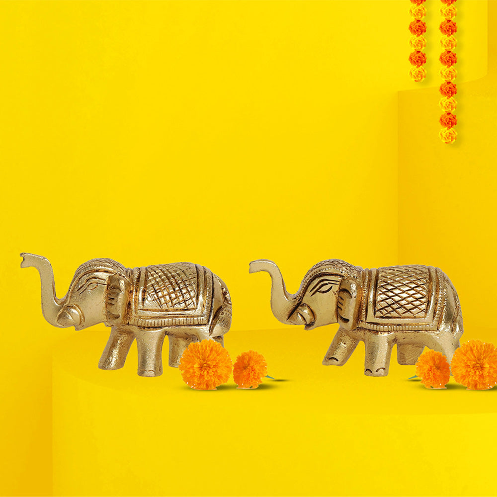Brass Elephant | Set of 2