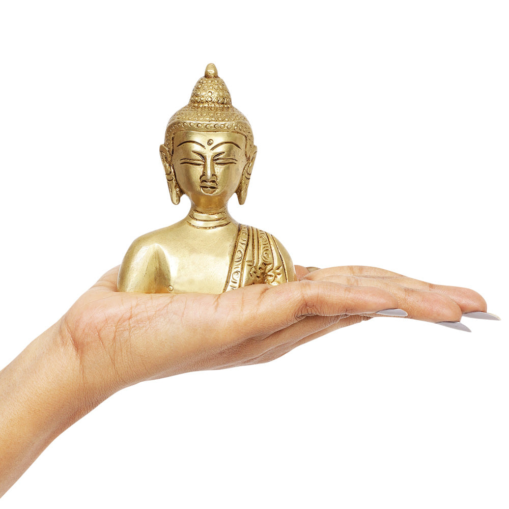 Buddha Showpiece 100% Pure Brass Antique Finish for gifting 