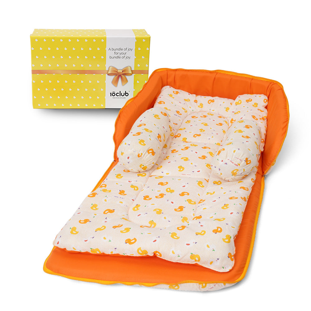 Yellow Compact Baby Bed In A Bag Gift Box